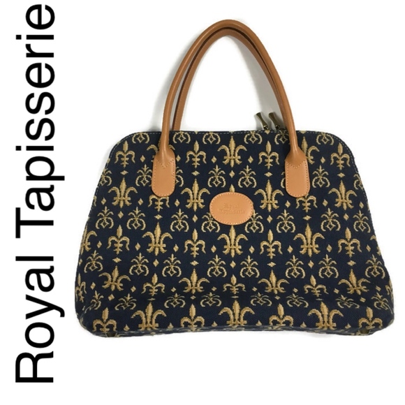 Royal Tapisserie Handbags - NEW Royal Tapisserie satchel bag blue fleur de lis
